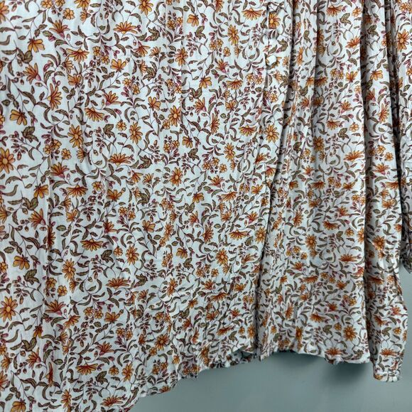 Jones New York Top Womens 2X Multi Floral Popover Long Sleeve Tunic Cottage Boho - Picture 7 of 10